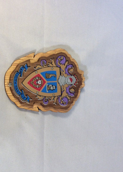 Delta Sigma Pi Raised Wood Crest