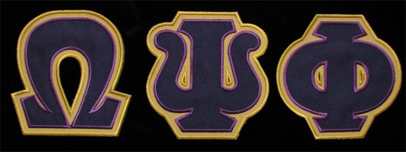 Omega Psi Phi Fraternity Twill Letter Set 