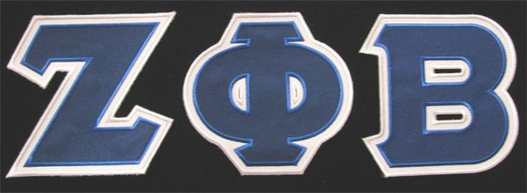 Zeta Phi Beta Sorority Twill Letter Set 