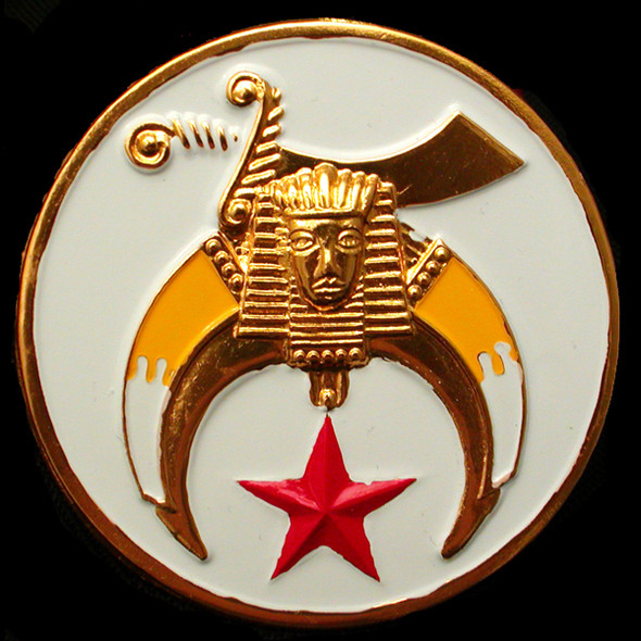 Shriner Car Emblem-White 