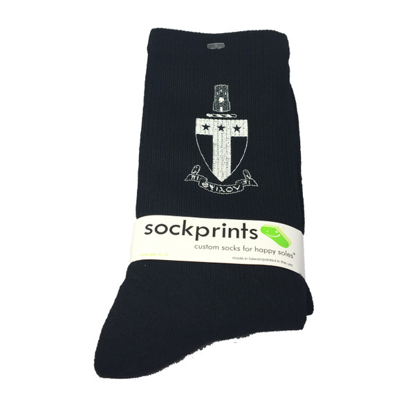 Alpha Tau Omega Fraternity Ribbed Crew Socks-Crest