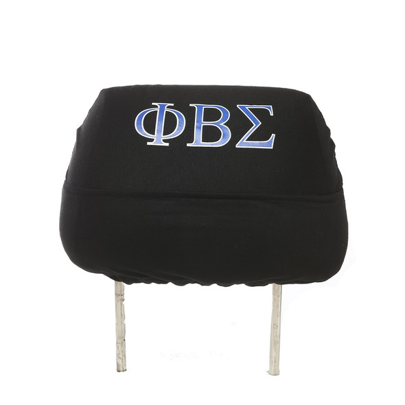 Phi Beta Sigma Fraternity Headrest Cover- Black-Set of 2