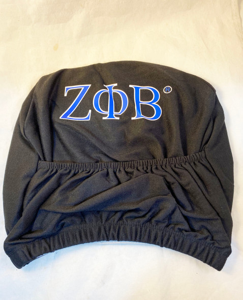 Zeta Phi Beta Sorority Headrest Cover- Black- Set of 2