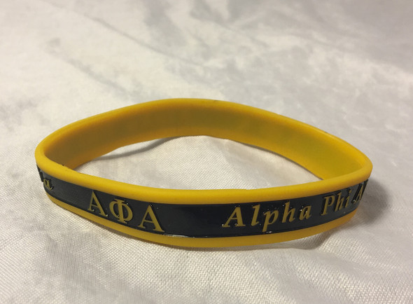 Alpha Phi Alpha Fraternity Two-Tone Silicone Bracelet