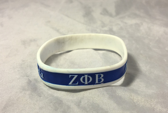 Zeta Phi Beta Sorority Two-Tone Silicone Bracelet