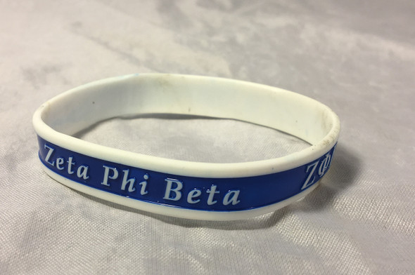 Zeta Phi Beta Sorority Two-Tone Silicone Bracelet