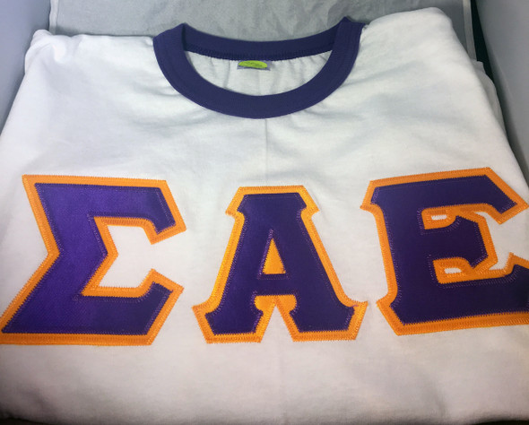 Sigma Alpha Epsilon SAE Fraternity Ringer T-shirt