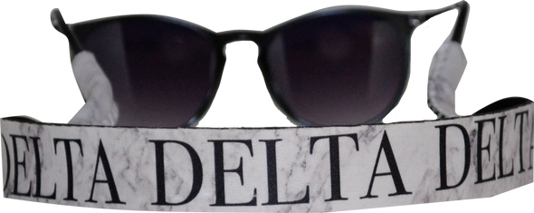 Delta Delta Delta Tri-Delta Sorority Sunglass Straps- Marble