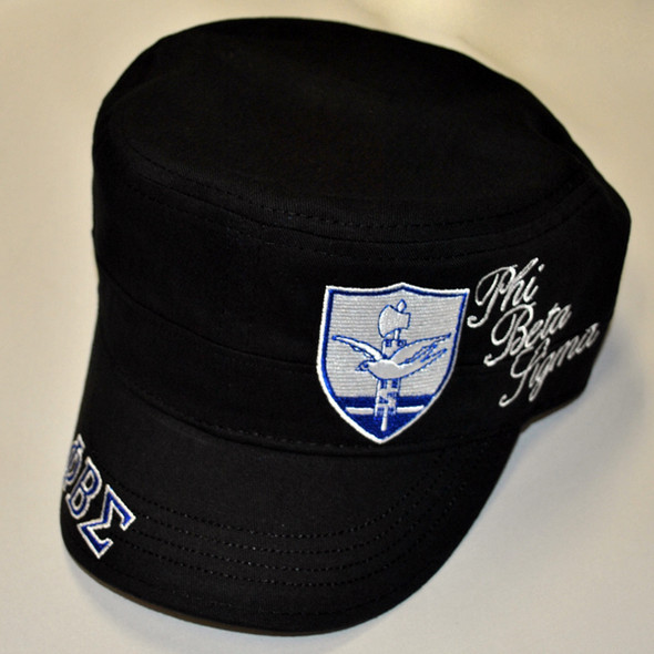 Phi Beta Sigma Fraternity Captain’s Hat- English Spelling- Black