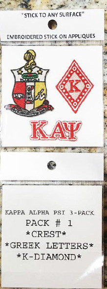 Kappa Alpha Psi Fraternity Peel and Stick Patches- Pack #1