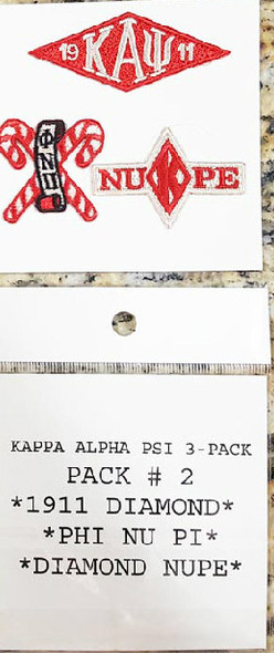 Kappa Alpha Psi Fraternity Peel and Stick Patches- Pack #2 