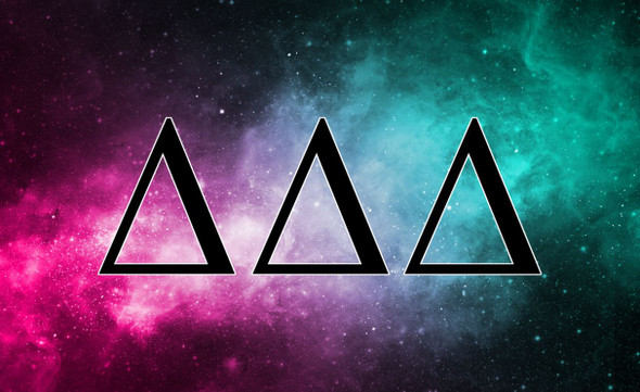 Delta Delta Delta Tri-Delta Sorority Flag- Galaxy 