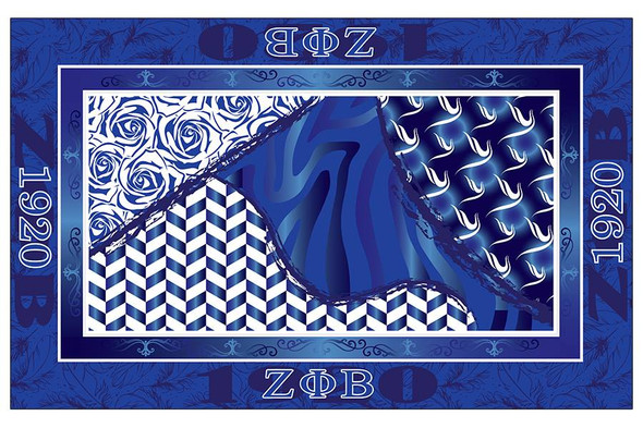 Zeta Phi Beta Sorority Polyester Scarf 