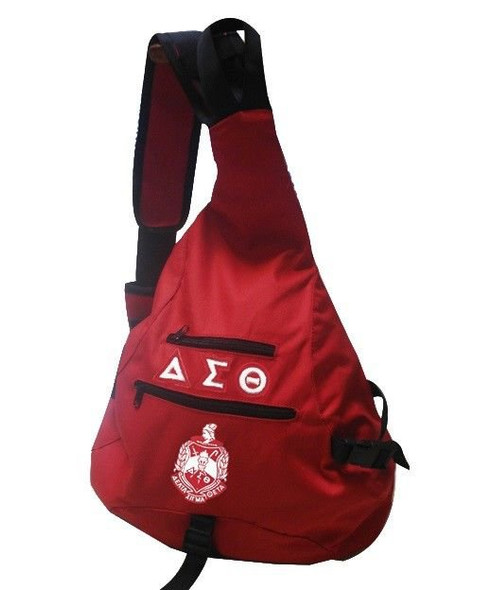 Delta Sigma Theta Sorority Sling Shoulder Bag-Crimson 