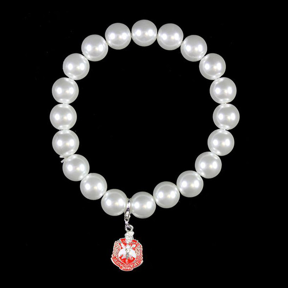 Delta Sigma Theta Sorority Pearl Bracelet
