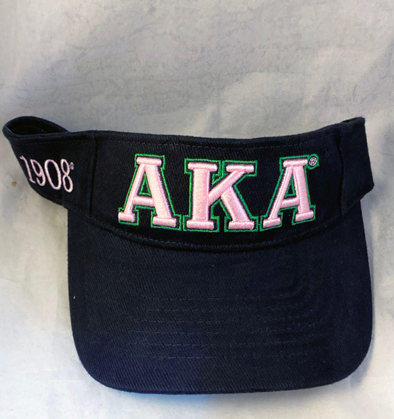 Alpha Kappa Alpha AKA Sorority Visor- Black