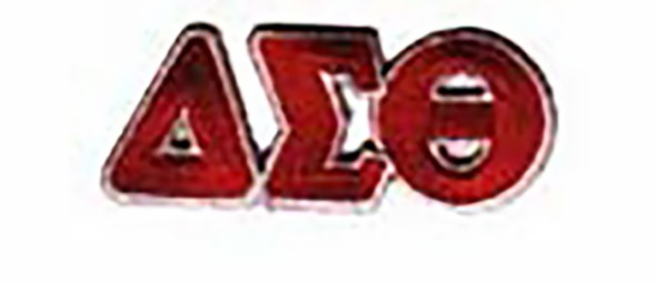Delta Sigma Theta Sorority Connected Letter Set-Red/White