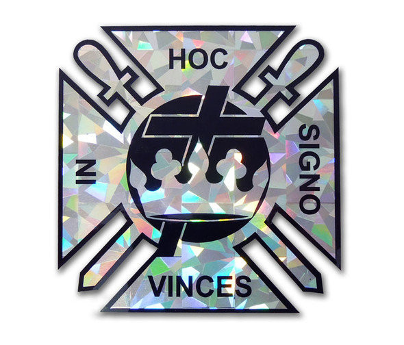 Mason Masonic Knights Templar Reflective Decal 