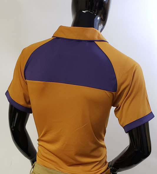 Omega Psi Phi Fraternity Dri-Fit Polo- Old Gold