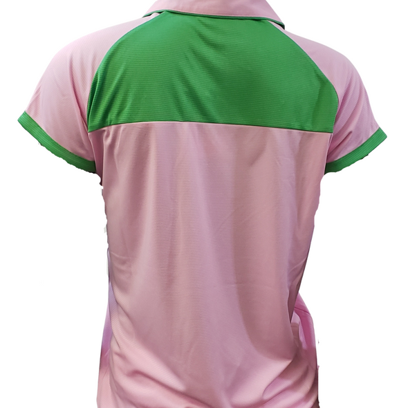 Alpha Kappa Alpha AKA Sorority Dri-Fit Polo- Pink