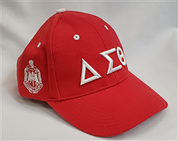 Delta Sigma Theta Sorority Three Greek Letter Baseball Hat-Red