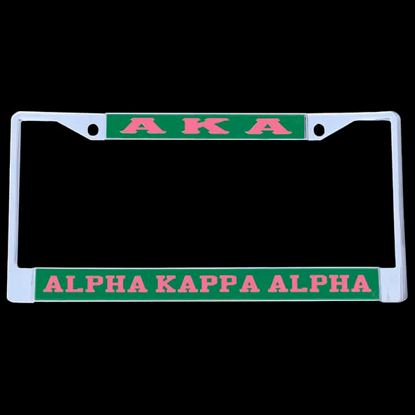 Alpha Kappa Alpha Three Greek Letter  License Plate Frame