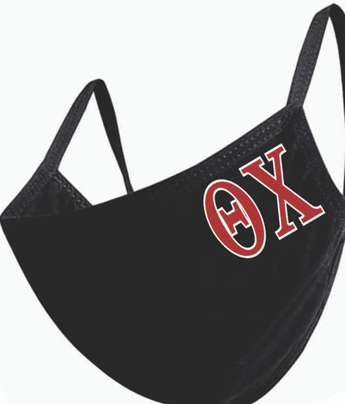 Theta Chi Fraternity Face Mask- Black