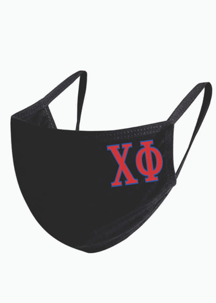Chi Phi Fraternity Face Mask-Black
