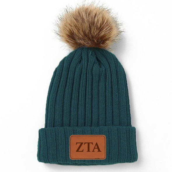 Zeta Tau Alpha ZTA Sorority Pom Beanie 