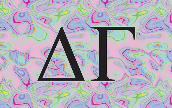 Delta Gamma Sorority Flag- Iridescent Black Light