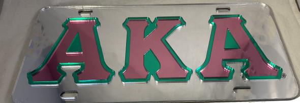 Alpha Kappa Alpha AKA Sorority License Plate-Silver
