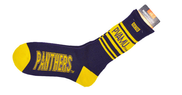 Prairie View A&M University Socks- Purple/Gold 