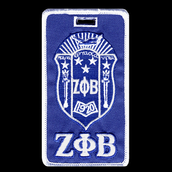 Zeta Phi Beta Sorority Luggage Tag- Crest