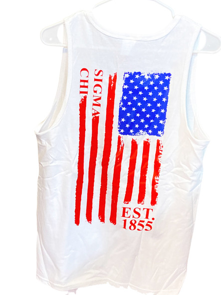Sigma Chi Fraternity American Flag Tank Top 