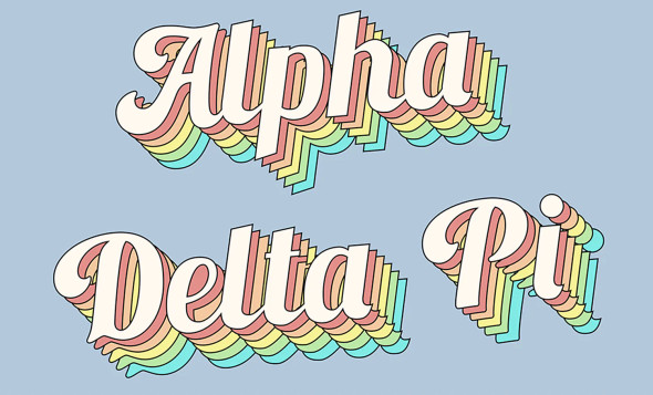 Alpha Delta Pi ADPI Sorority Flag- Retro