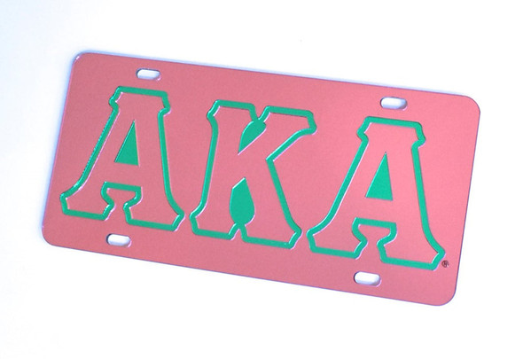 Alpha Kappa Alpha AKA Sorority License Plate-Pink