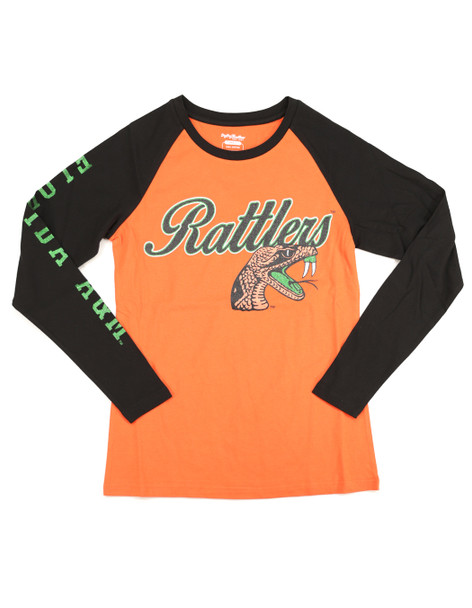 Florida A&M University FAMU Long Sleeve Shirt- Black/Orange 