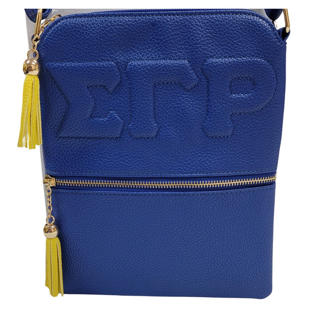 Sigma Gamma Rho Sorority Cross Body Bag- Blue