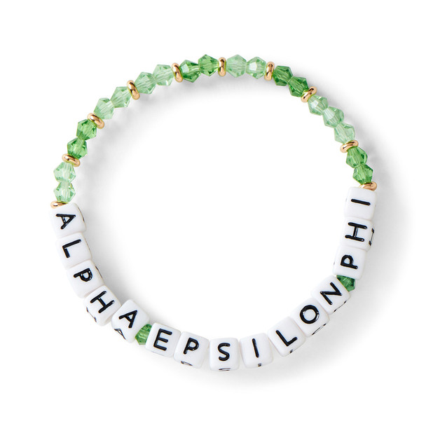 Alpha Epsilon Phi AEPHI Sorority Glass Beaded Bracelet 
