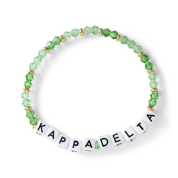 Kappa Delta Sorority Glass Beaded Bracelet 