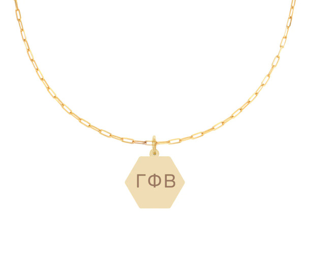 Gamma Phi Beta Sorority Paperclip Style Chain Necklace 