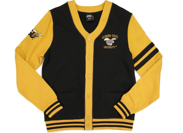 Alabama State University Cardigan- Men's- Black/Old Gold