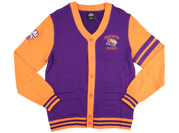 Edward Waters University EWU Cardigan- Men's-Purple/Orange