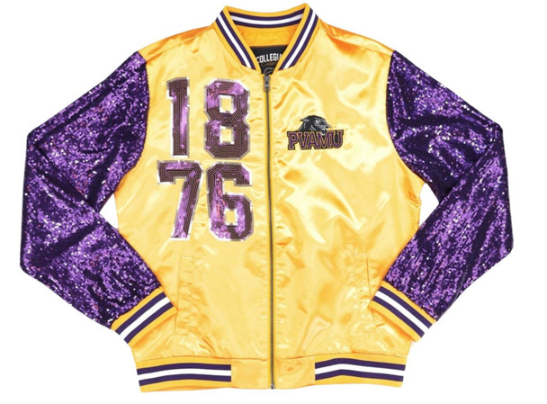 Prairie View A and M University PVAMU Satin Sequin Jacket-Front