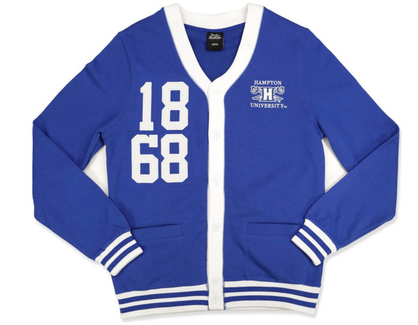Hampton University Cardigan- Men's- Blue/White