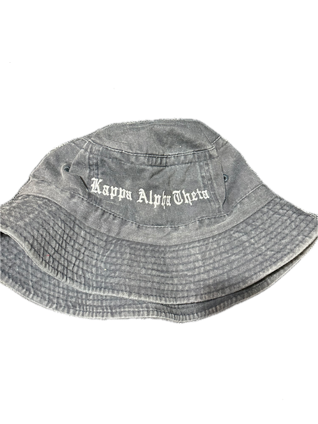 Kappa Alpha Theta Sorority Bucket Hat- Dark Gray