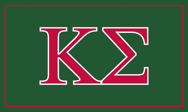 Kappa Sigma Fraternity Flag-Greek Letters-Green 