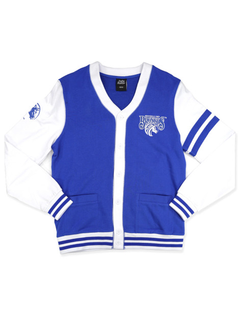 Fayetteville State University Cardigan- Men's- White/Blue