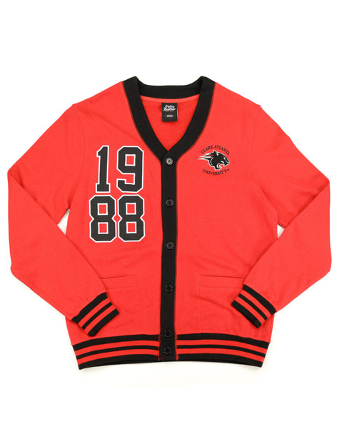 Clark Atlanta University Cardigan- Men's-Red/Black
