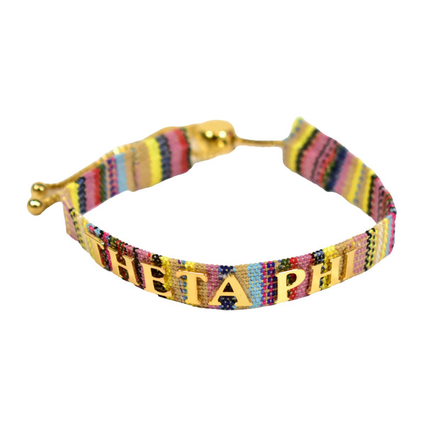 Theta Phi Alpha Sorority Woven Bracelet- Multi-Color Design